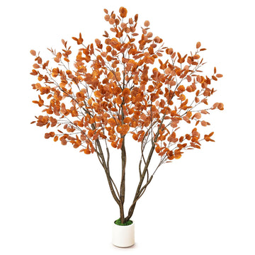 Artificial Fall Eucalyptus Tree 6FT, Indoor Outdoor Faux Tree