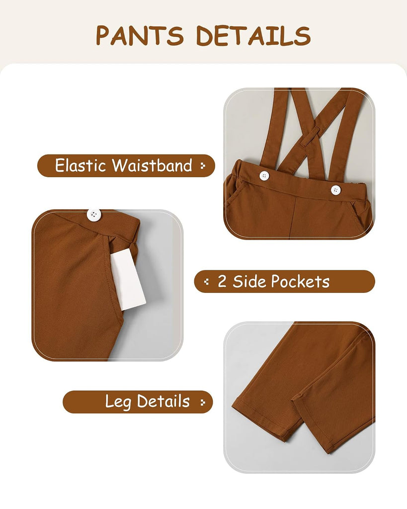 Toddler Baby Boy Clothes Cute Overalls Fall Winter Outfits Set 1