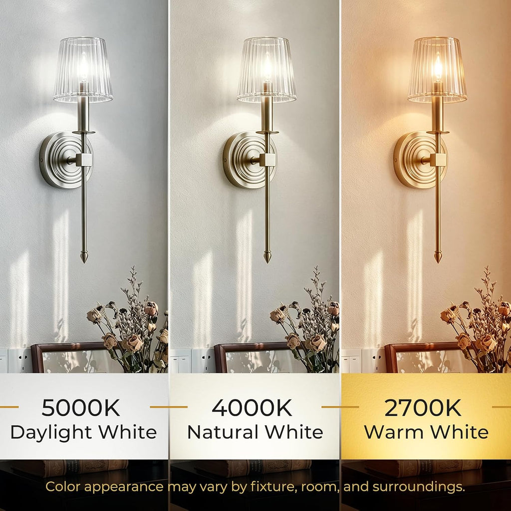 E12 Candelabra Bulb 60 Watt, Natural White 4000K, 550LM