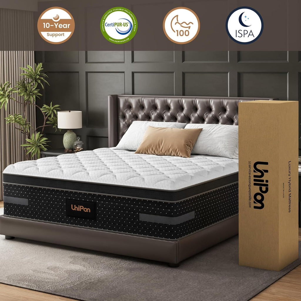 Medium Firm Full Mattress, 14'' Hybrid Mattresses with Back & Hip Support| Deep Sleep & Zoned Support