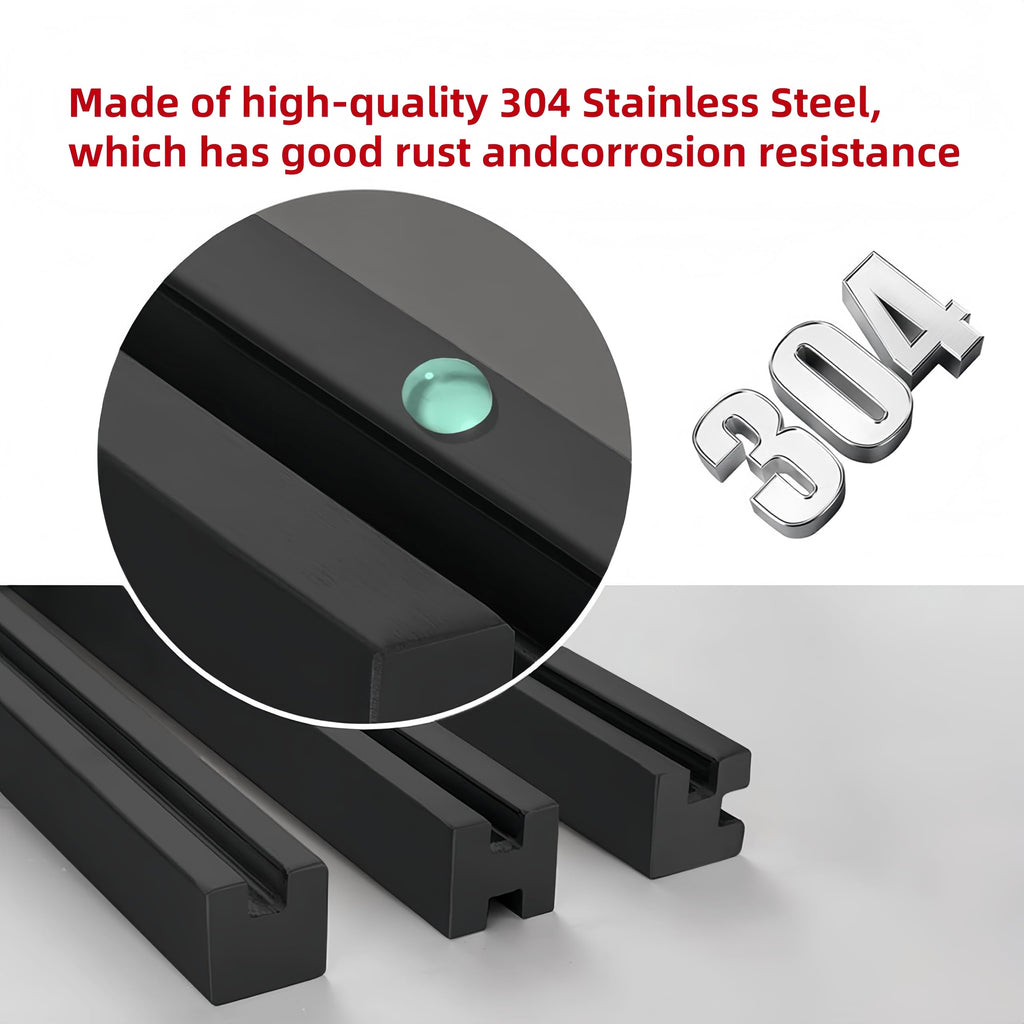 Heavy-Duty Glass Railing Post, 304 Stainless Steel Glass Railing with Spigot Slots & Sturdy Base, Balcony, Stairway