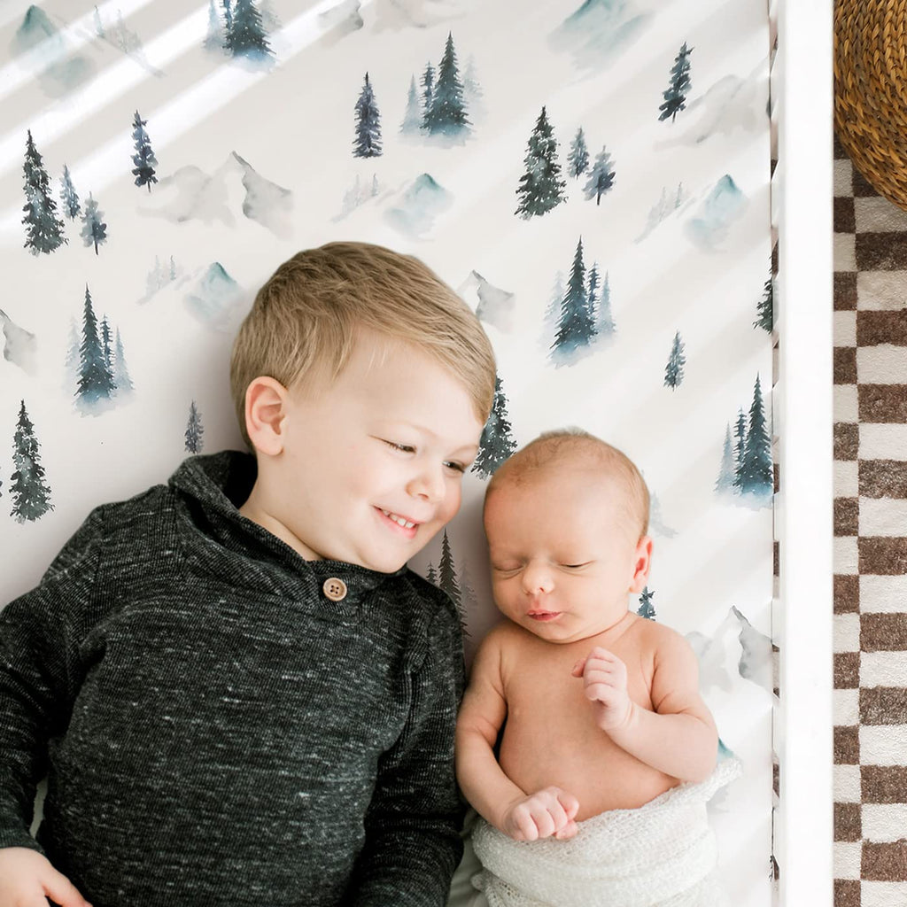 Stretch Ultra Soft Jersey Knit Fitted Crib Sheets Set 2 Pack, Fits All Standard Crib Mattress Pads Safe and Snug