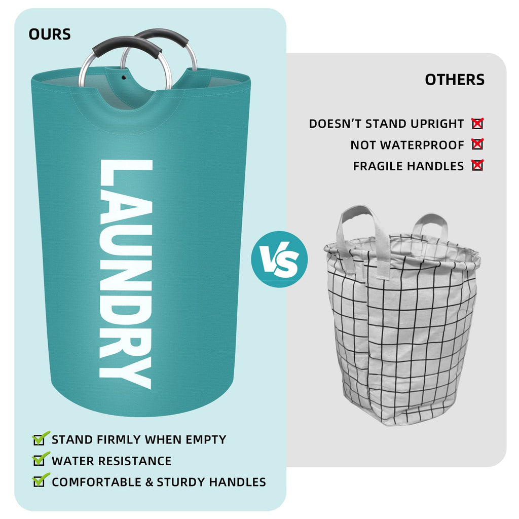 115L Large Laundry Basket, Dirty Clothes Waterproof Laundry Hamper, Green