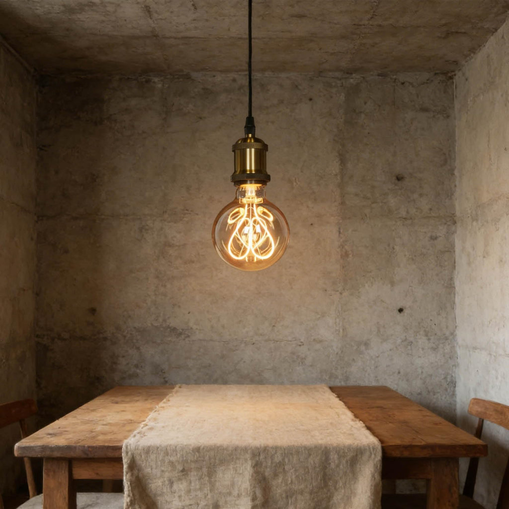 Classic Edison LED Bulb G30, 4W (25W Equivalent), 200 Lumens, 2000K Warm White, Heart Filament, Dimmable, E26 Base