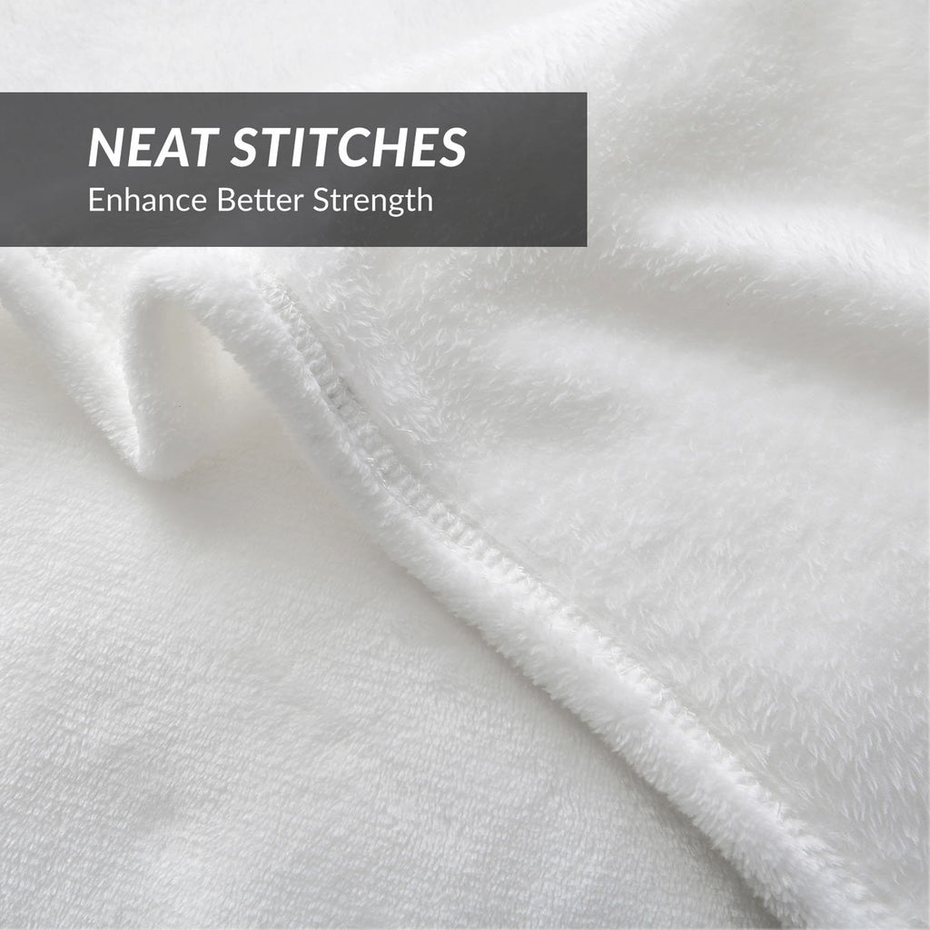 GentleSoft Fleece Blankets Queen Size White - Birthday Gifts for Women Bed Blanket Soft Lightweight Plush Fuzzy Cozy
