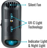 Air Purifier and Air Sanitizer with UVC Ultraviolet Light That Cleans up to 300 Square Feet Pluggabl