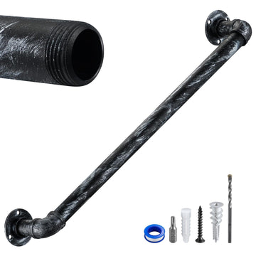 Staircase Handrails, Wall Hand Railing, Black Silver, 2FT