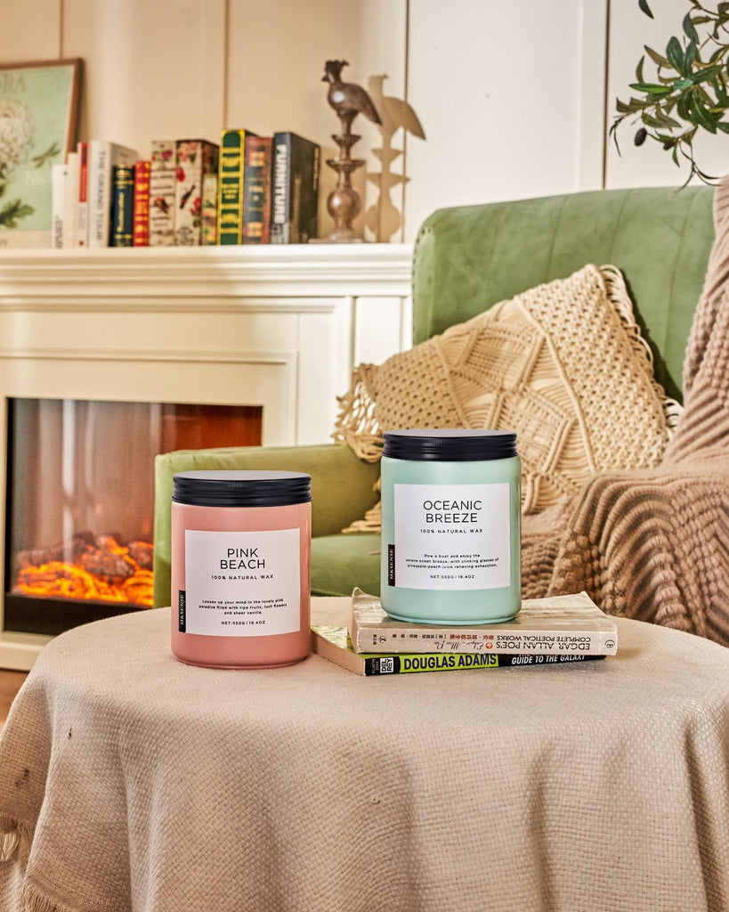 Candle Oceanic Breeze Home Scented, 19.4oz 110H Natural Soy Wax