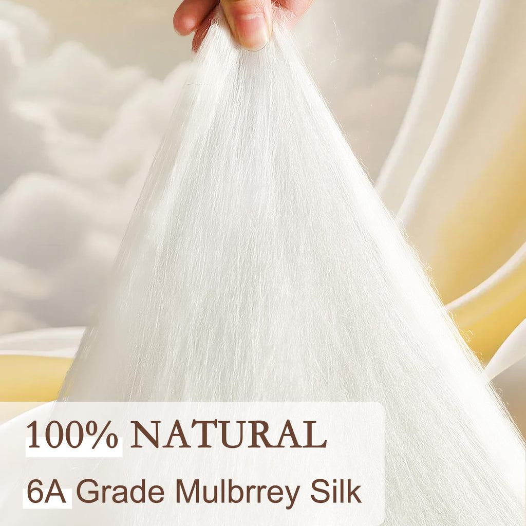 Lightweight Summer Mulberry Silk Comforter, White