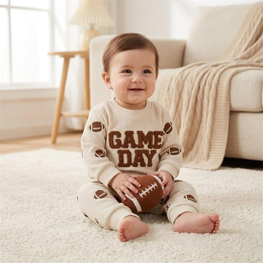 Baby Boy Outfits Embroidered Sweatshirt Pants Set Fall Winter Clothes