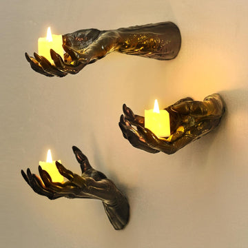 Halloween Decorations Indoor Gothic Decor: Wall Mounted Hands - Set of 3