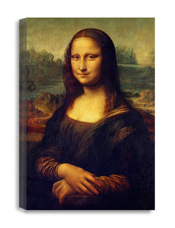 Mona Lisa Canvas Wall Art, Gallery Wrapped, 12x18