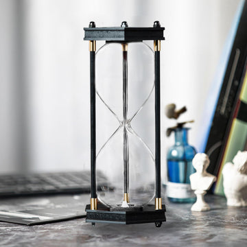 Fillable Hourglass Timer, Hexagon Wooden Decorative Sand Timer