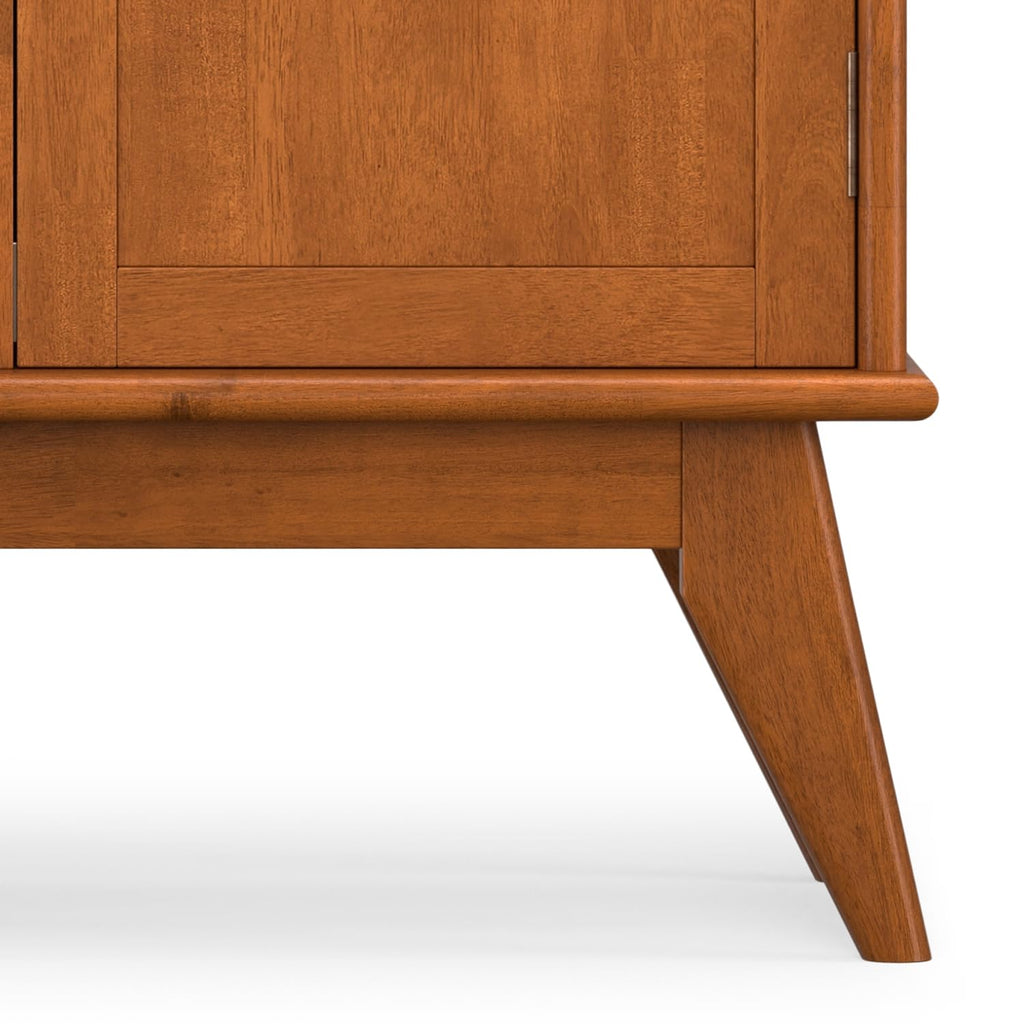Draper 50" Wide Solid Wood 3-Door Buffet in Teak Brown