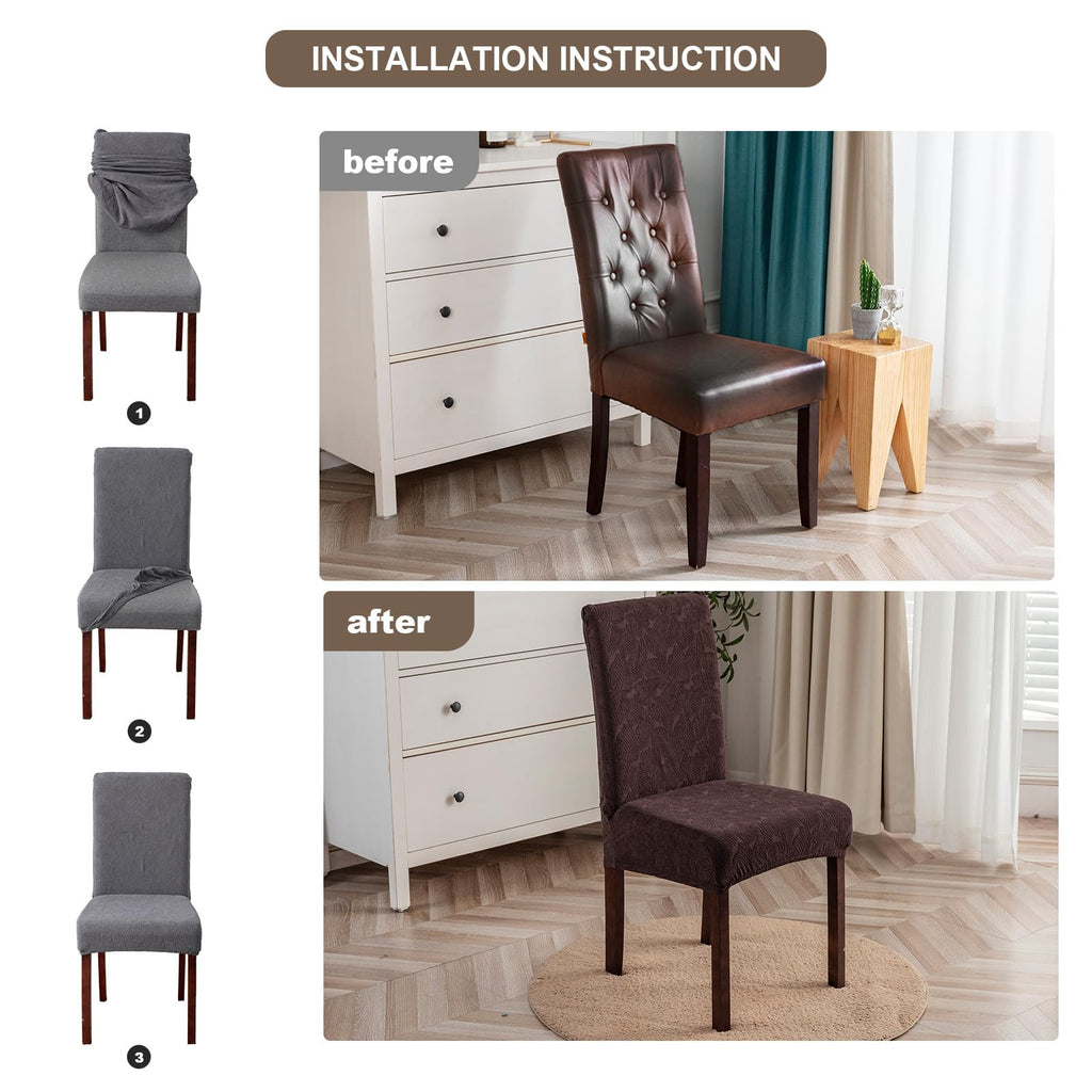Waterproof Dining Chair Covers, Chair Covers, Stretch Parsons Chair Slipcover, Removable, Washable Kitchen Chair