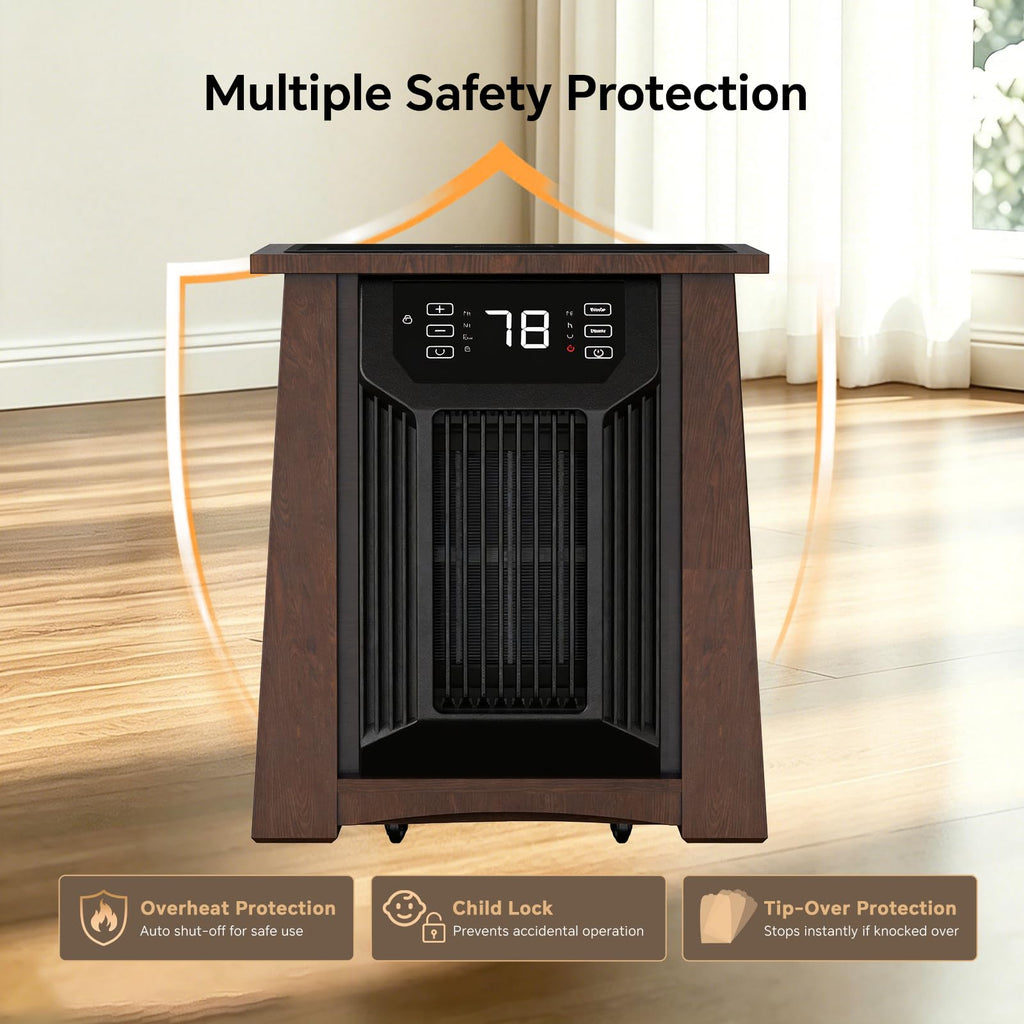 Infrared Cabinet Heater, 1500W Space Heater with Remote & Timer