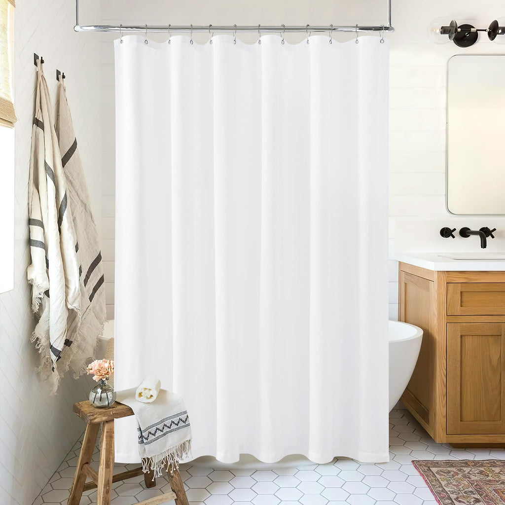 White Linen Water Repellent 72x80 Inches