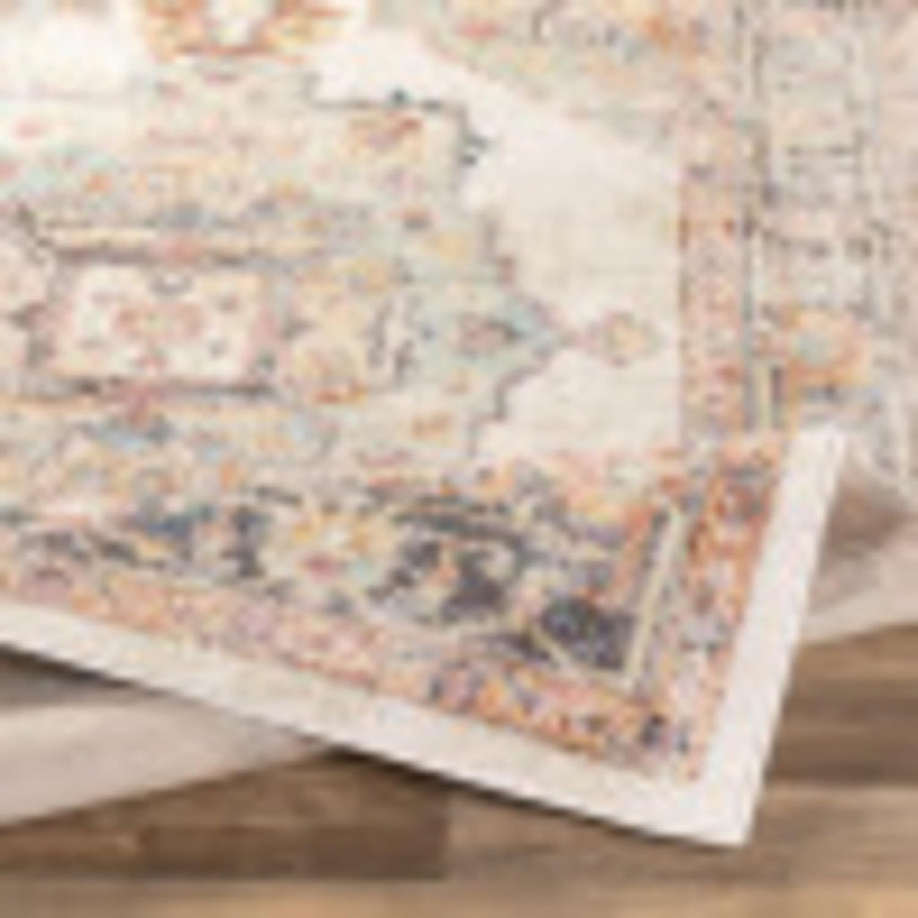 Solk Vintage Medallion Area Rug,5'3" x 7'3",Khaki