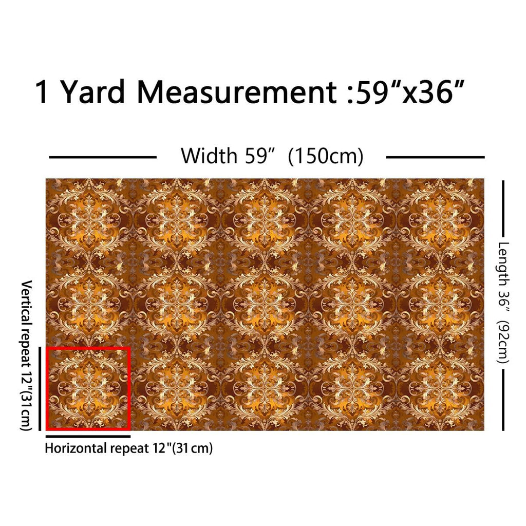 Retro Floral Fabric by The Yard Bohemian Flowers Chic