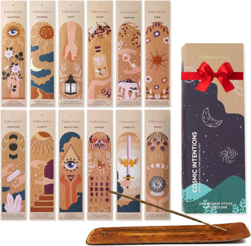 Premium Incense Sticks with Holder Variety(240 Stick) - Set of 12