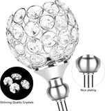 Silver Crystal Candle Holders, Decorative Arch Candelabra Centerpieces for Tables, 3-Arm Candlesticks Holder and 2