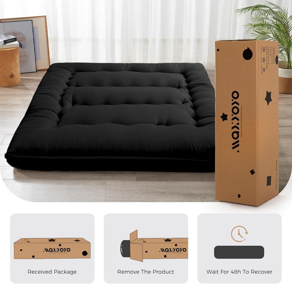 6" Extra Thick Japanese Floor Mattress Folding Futon Mattress