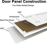 24 in.x 80 in. Bifold Barn Door, 6 Panel White Primed Bifold Closet Door, Hollow Core Interior Barn 