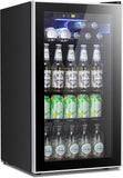 Beverage Refrigerator Cooler -120 Can Mini Fridge Glass Door for Soda Beer or Wi