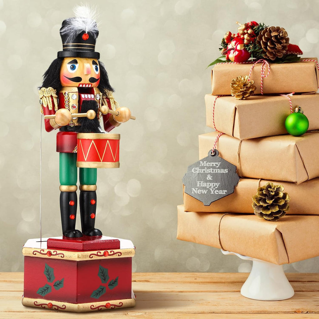 Nutcracker Music Box Wooden Nutcracker Soldier Toy, Cool Style