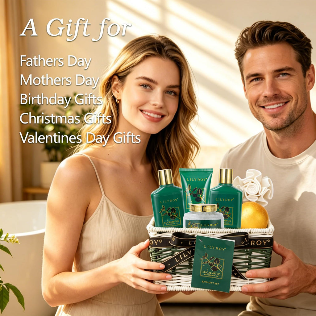 Eucalyptus Spa Gifts Set Bath Kit, Perfect Spa Gift Baskets for Women & Men