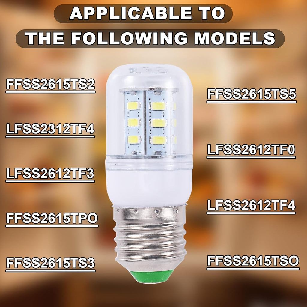 2pcs KEI D34L Light Bulb Replacement for Frigidaire 3.5W LED Refrigerator