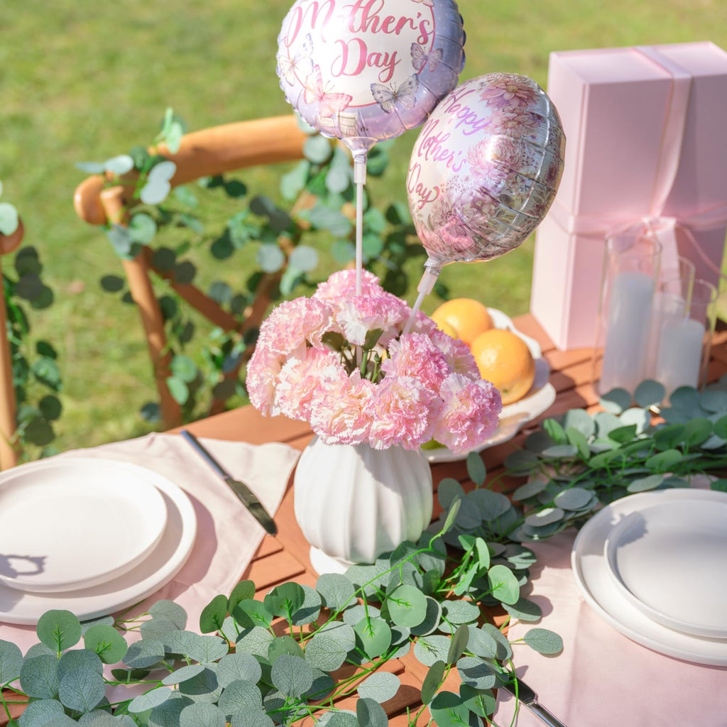 66Pcs Eucalyptus Garland, Artificial Eucalyptus Leaves Table Greenery Garland Wreath Vines for Wedding Party Table