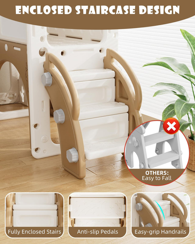 Toddler Slide, 13 in 1 Kids Slide for Toddlers, New Upgrade with Golf Set, Basketball Hoop, Drawing Board for Indoor