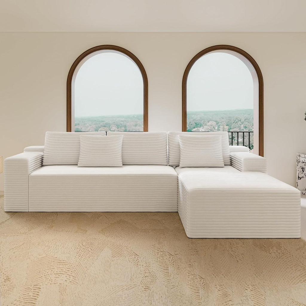 Boneless Couch Modular Sectional Sofa Cloud Corduroy Couch
