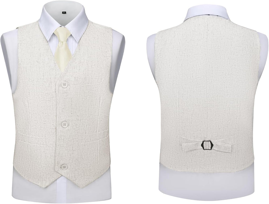 Boys Linen Suit Toddler Wedding Tuxedos Teens Boy Suits Set for Kids