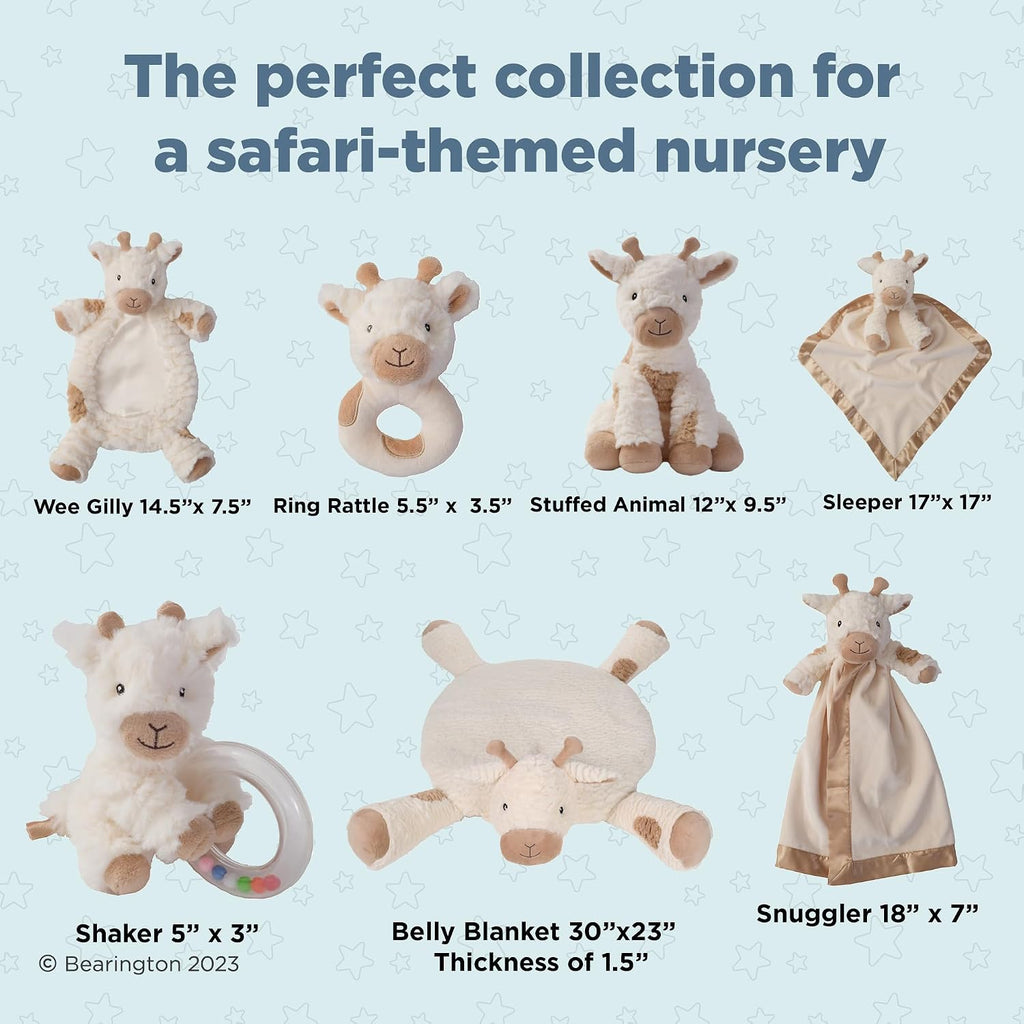 Lil' Lofty Giraffe Lovey Blanket - 18" Soft Plush Baby Security Blanket with Giraffe Head - Cuddly Stuffed Animal