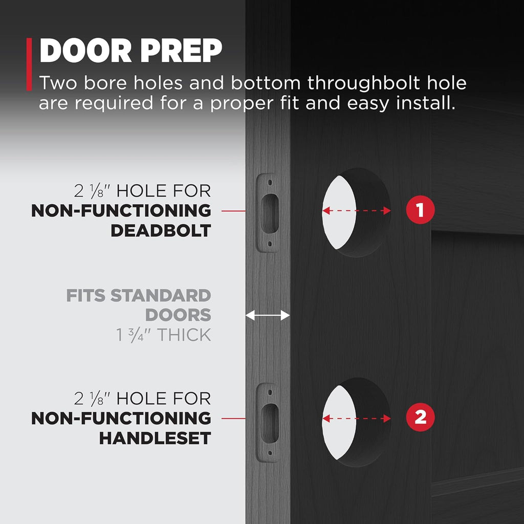 Chelsea Front Door Lock Handle and Deadbolt Set, Entry Handleset Exterior with Juno Interior Door Knob - Door Handleset