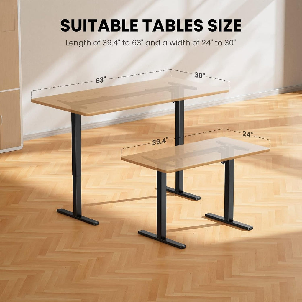 Electric Standing Desk Legs for 39.4-63.3 inch Desktops, 176 lbs | 4 memory settings,28.3-46.5 inch height