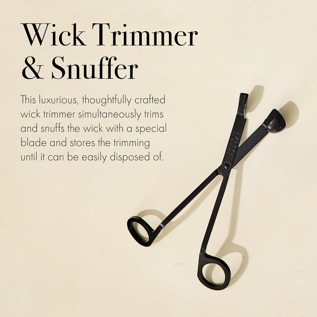 Wick Trimmer & Snuffer - Use on Burning or Extinguished Wicks - Enameled Stainless Steel