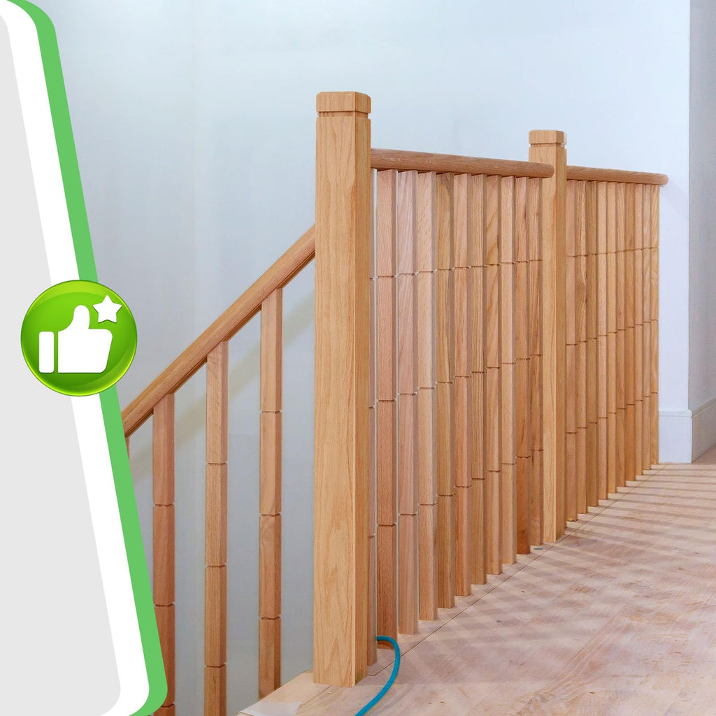 1 Pcs 3.5 x 48 Inch Red Oak Newel Post for Stair Handrail