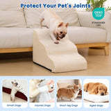 Dog Stairs for Small Dogs and Cats - 3 Step Pet Ramp for Couch & Sofa, Non-Slip Dog Steps for Pets, Washable Cover