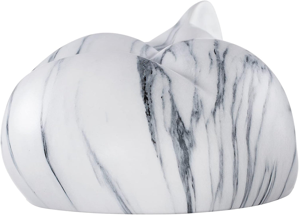 Pet Urns, Sleeping Resin Cremation Cat Urn, Cat Urns for Ashes, Small Animal Urn (White)...