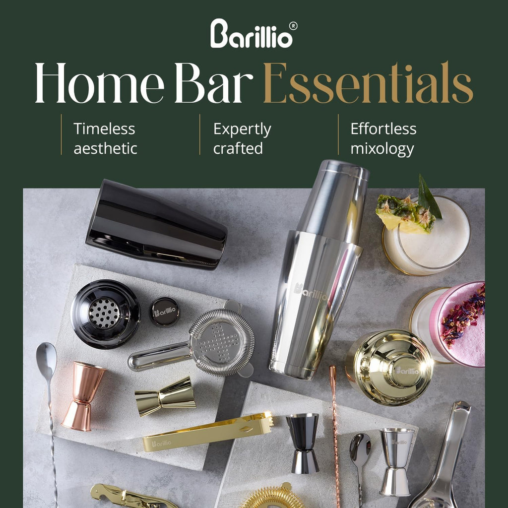 Rose Gold Bartender Kit - Stainless-Steel Cocktail Shaker Set w/Bamboo Stand - Mixology Bar Tools w/Drink Shaker - Set of 23