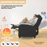 Recliner Chair Single Reclining Sofa Home Theater Seating with Lumbar Support and Padded Backrest for Living Room and