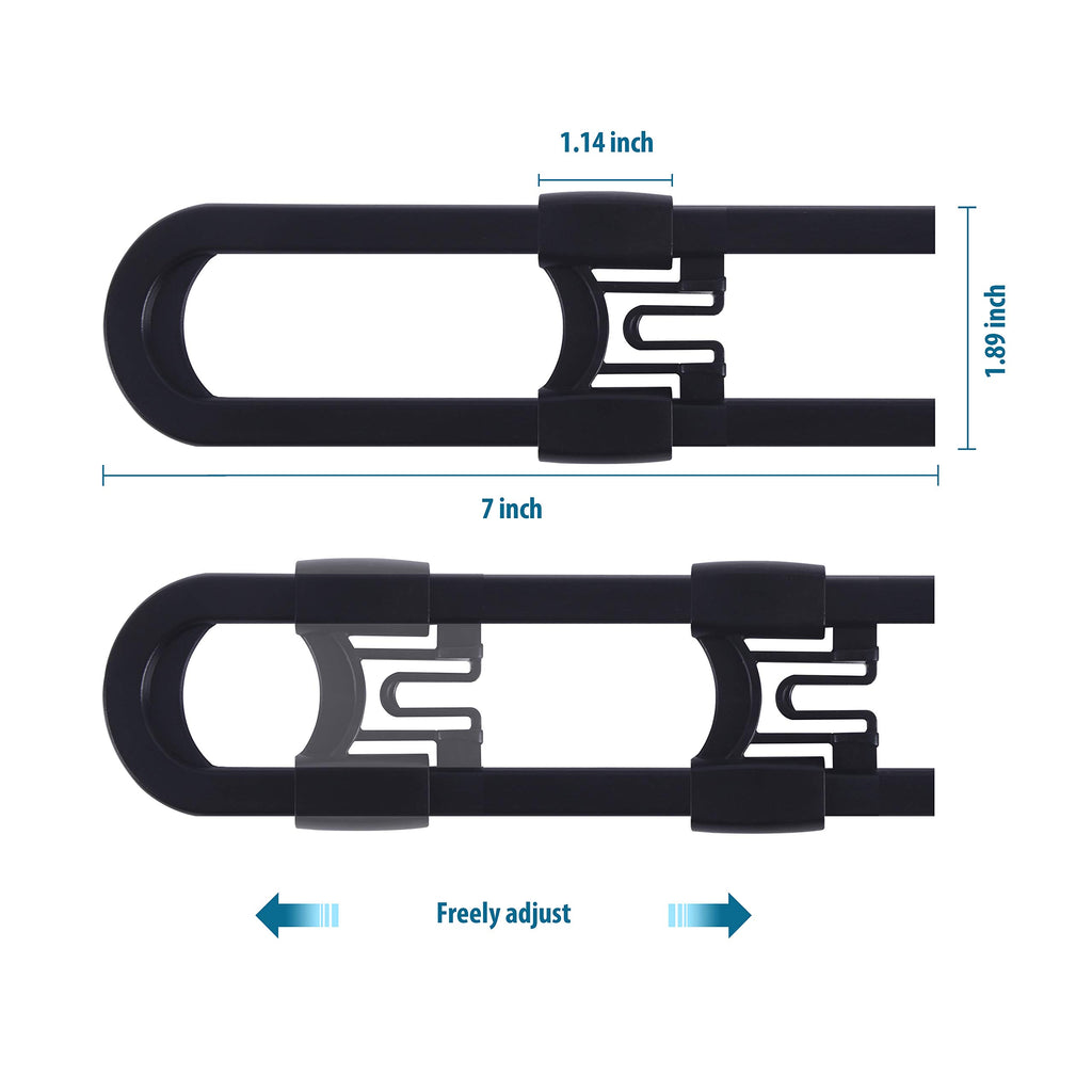 Child Proof Cabinet Locks, Baby Proofing, 10 Pack, Black