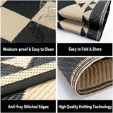 Outdoor Rug for Patios Clearance,Waterproof Mat,Large Outside Carpet,Reversible Plastic Straw Campin