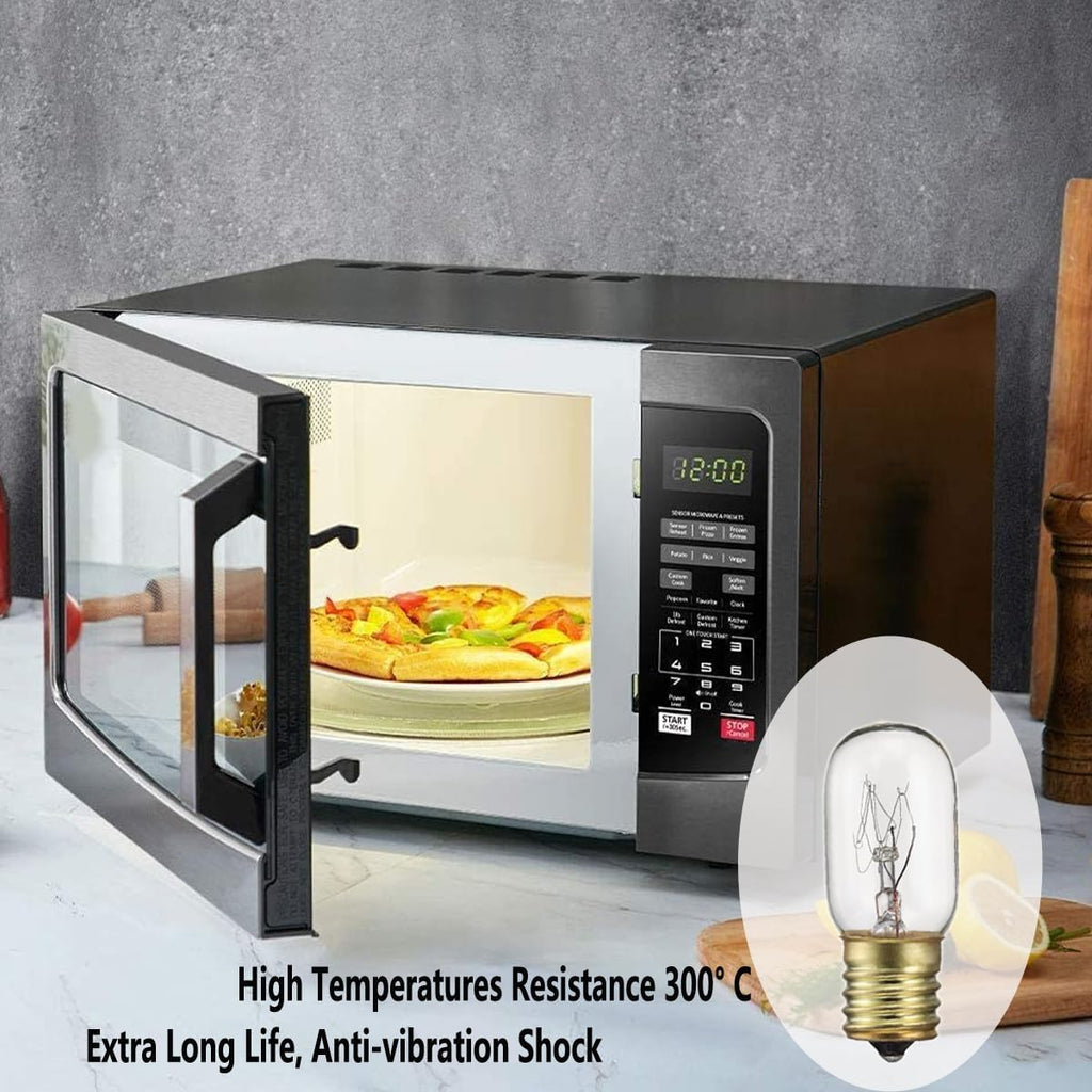 Appliance Light 40 Watt Bulb,High Temp Resistance Microwave Oven Bulb, E17 Indicator Intermediate Base T8 Tubular