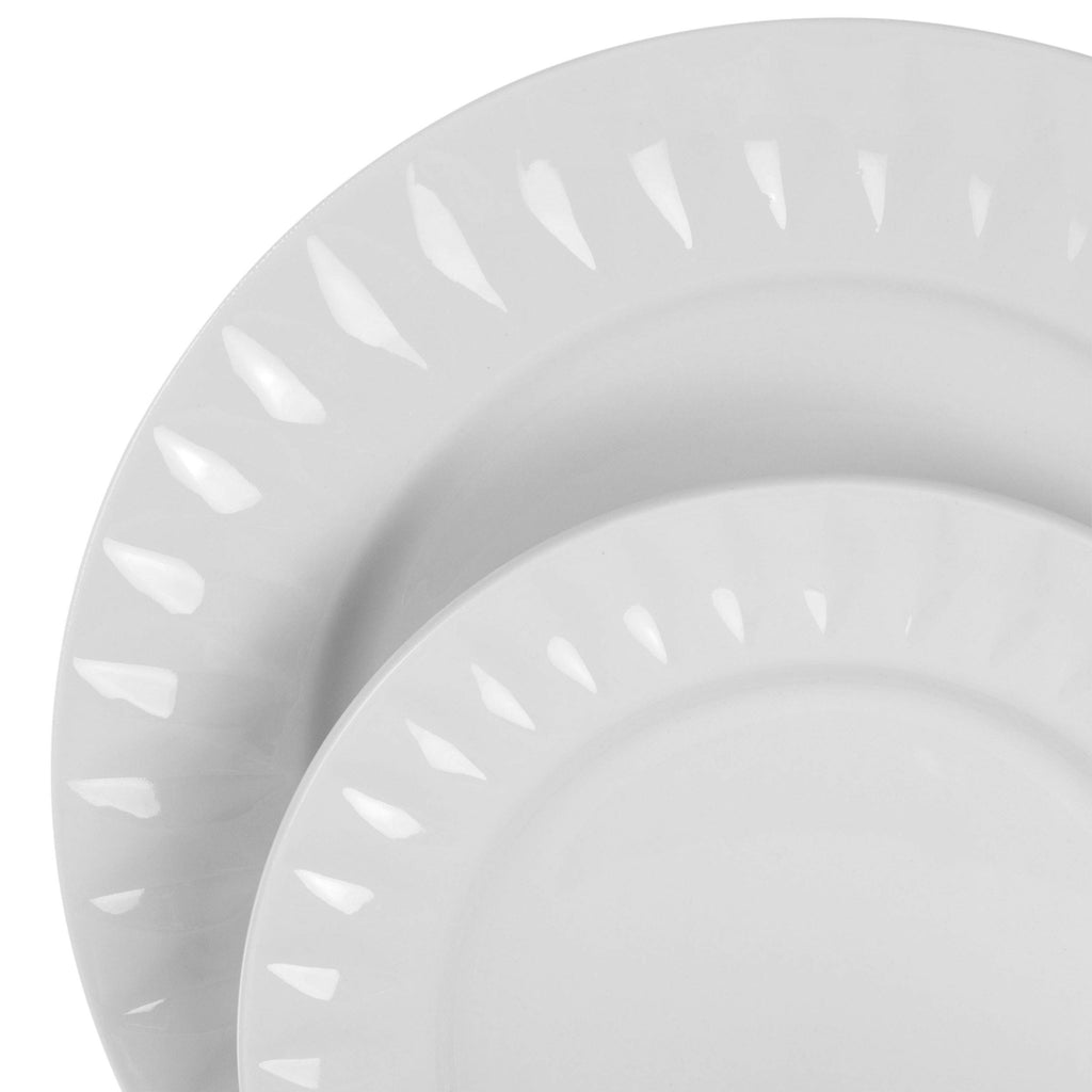 White Porcelain Dish Dinnerware Set, 18 Piece ( Glossy)