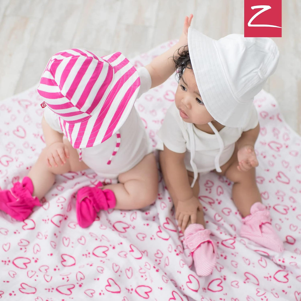 Bucket Sun Hat for Toddlers and Babies, Cotton Hat, Stripe