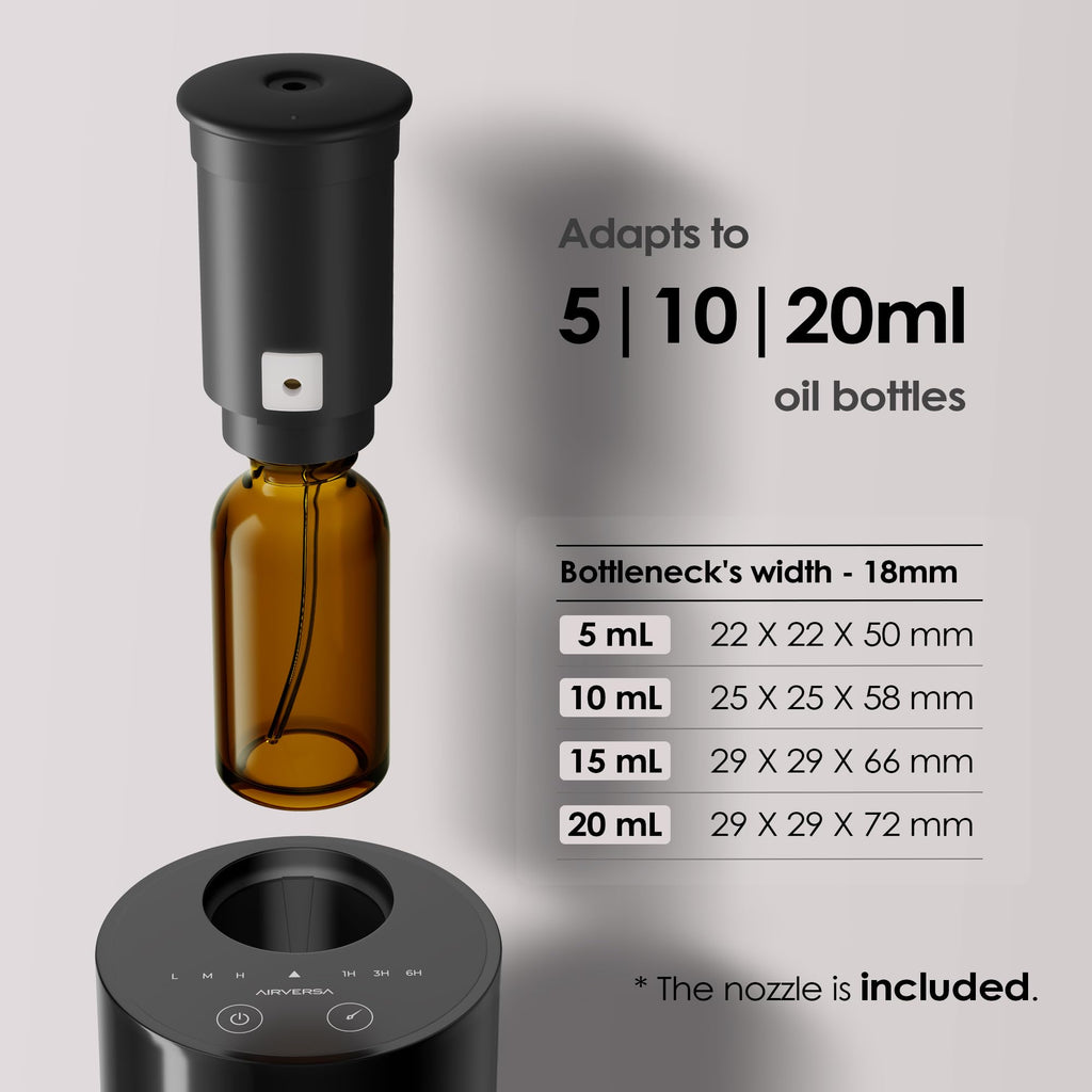 AN6 Waterless Diffuser for Essential Oil, Room, Black